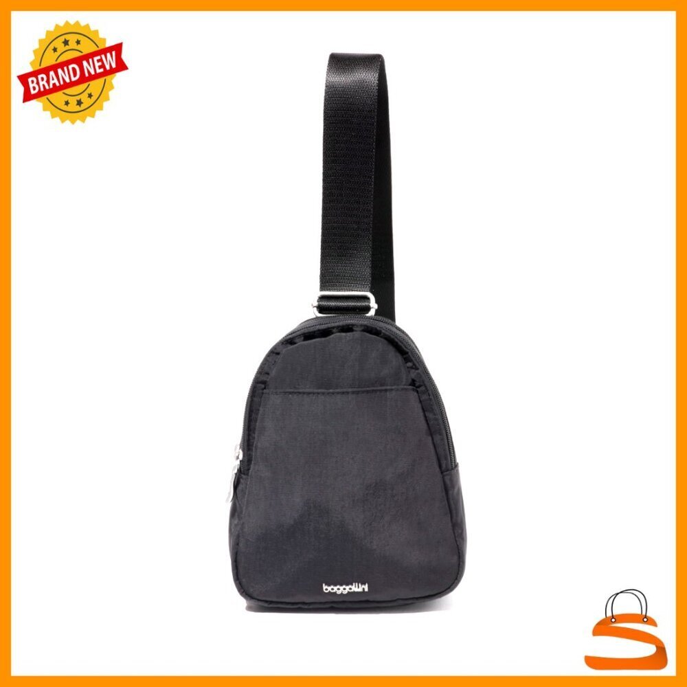 Lightweight Nylon Travel Sling Bag with RFID Protection Adjustable Strap
